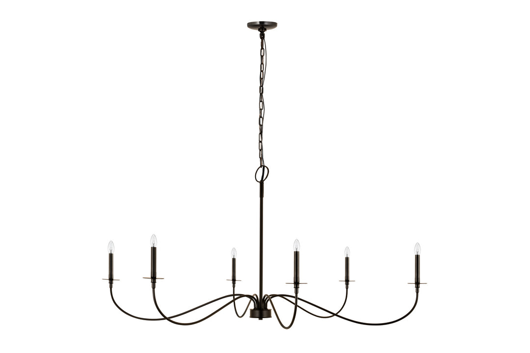 Z-Lite Canada - 2301-63MB - Six Light Chandelier - Arrington - Matte Black