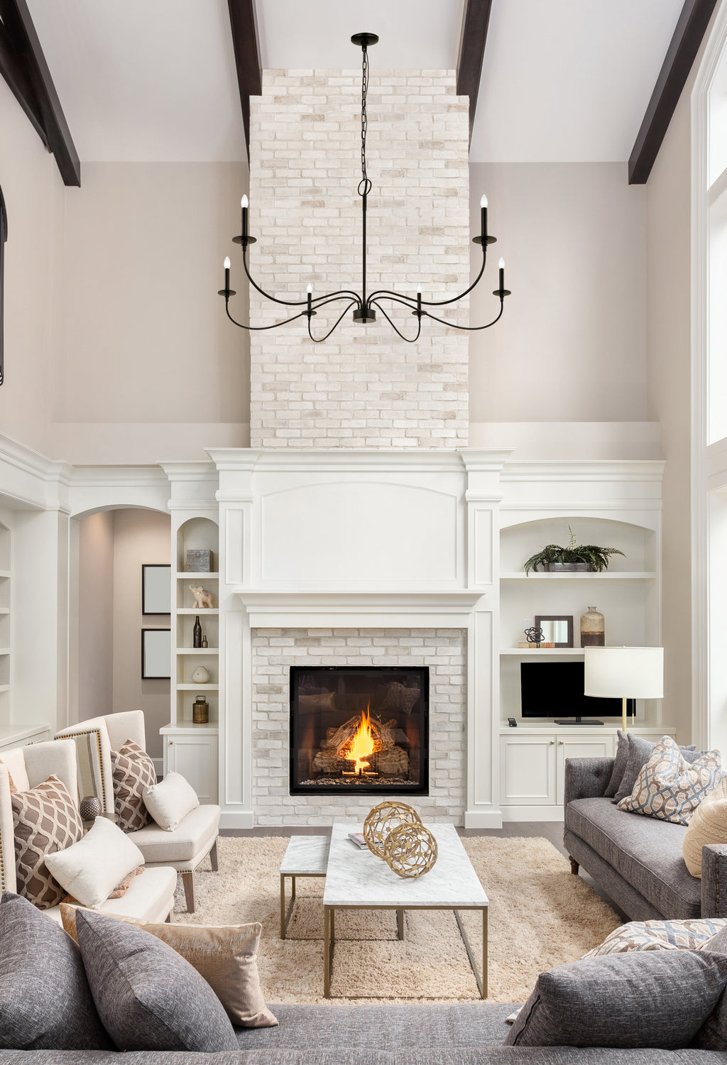 Z-Lite Canada - 2301-63MB - Six Light Chandelier - Arrington - Matte Black