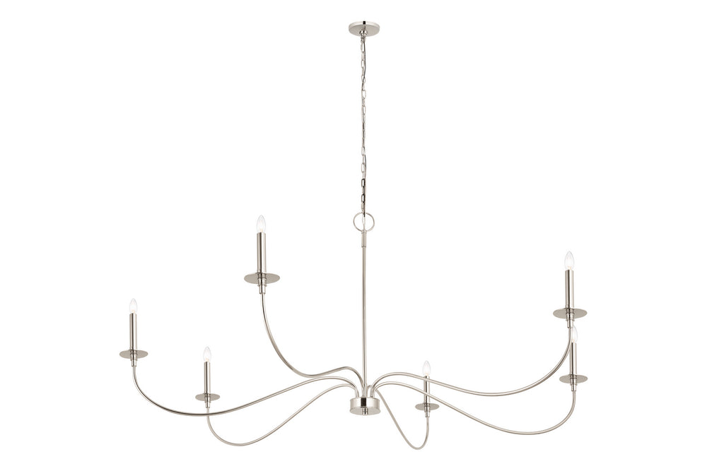 Z-Lite Canada - 2301-63PN - Six Light Chandelier - Arrington - Polished Nickel