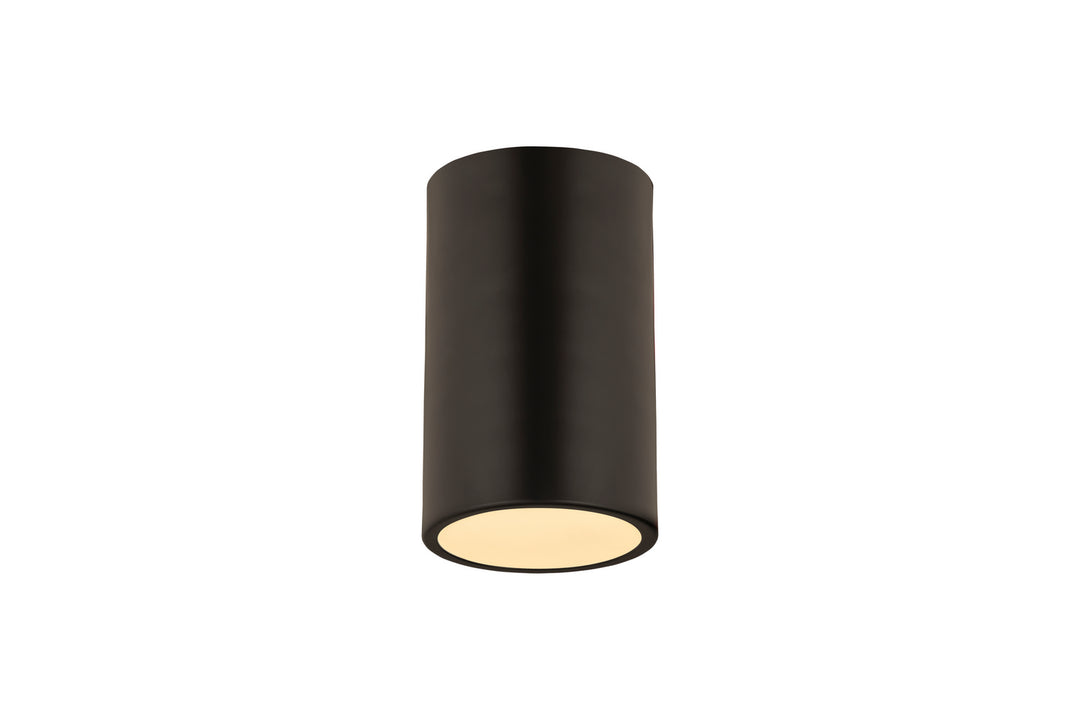 Harley One Light Flush Mount in Bronze - available from The Lighting Shoppe, trusted by Canadian homeowners