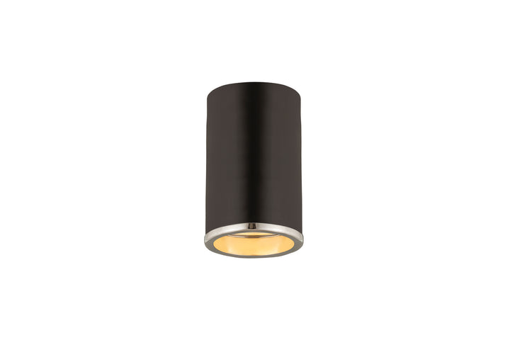 Z-Lite Canada - 2303F1-MB-CH - One Light Flush Mount - Arlo - Matte Black + Chrome