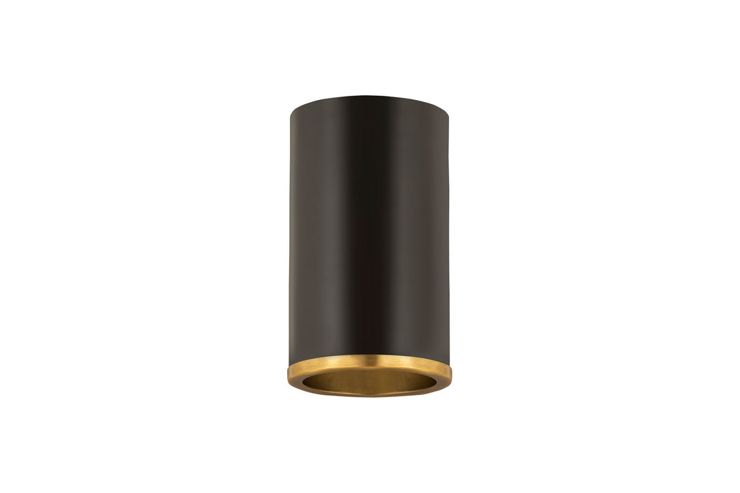 Z-Lite Canada - 2303F1-MB-RB - One Light Flush Mount - Arlo - Matte Black + Rubbed Brass