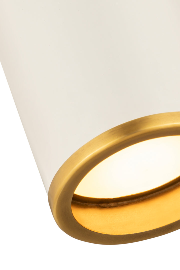 Z-Lite Canada - 2303F1-MW-RB - One Light Flush Mount - Arlo - Matte White + Rubbed Brass