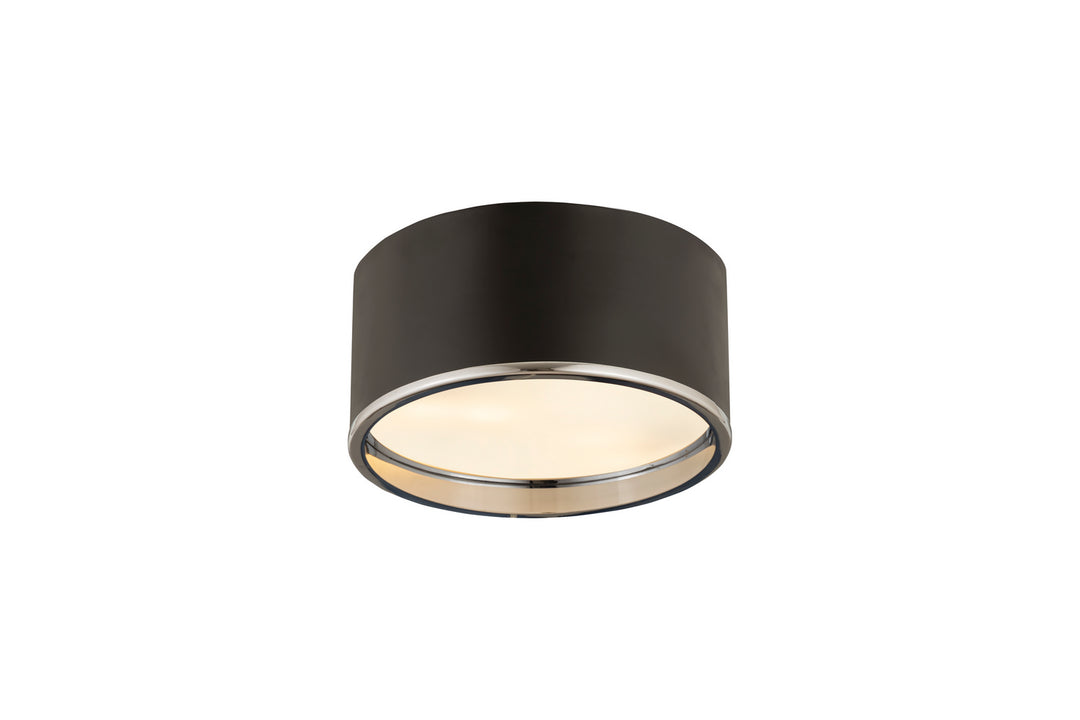 Z-Lite Canada - 2303F2-MB-CH - Two Light Flush Mount - Arlo - Matte Black + Chrome