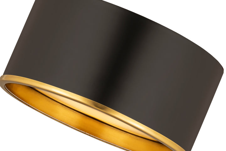 Z-Lite Canada - 2303F2-MB-RB - Two Light Flush Mount - Arlo - Matte Black + Rubbed Brass
