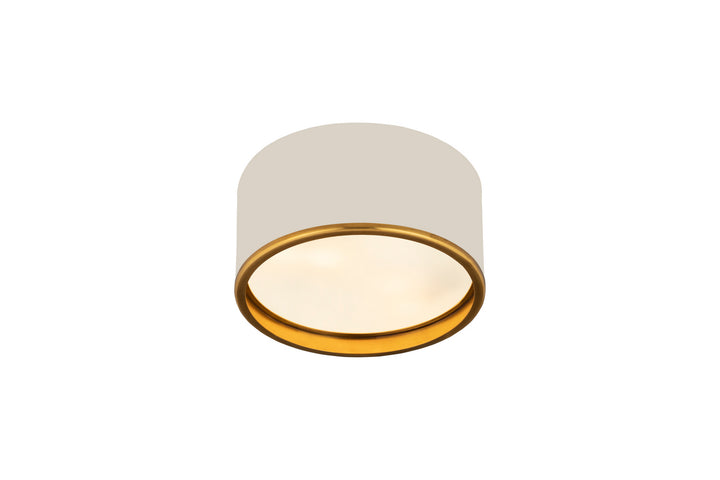 Z-Lite Canada - 2303F2-MW-RB - Two Light Flush Mount - Arlo - Matte White + Rubbed Brass