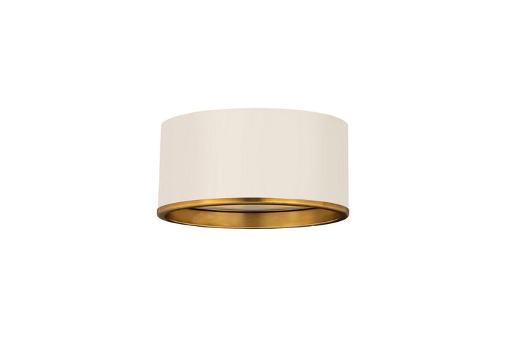 Z-Lite Canada - 2303F2-MW-RB - Two Light Flush Mount - Arlo - Matte White + Rubbed Brass