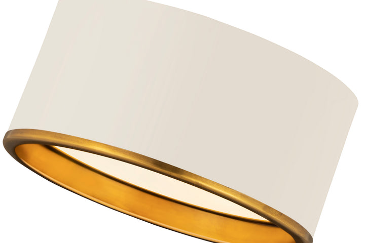 Z-Lite Canada - 2303F2-MW-RB - Two Light Flush Mount - Arlo - Matte White + Rubbed Brass