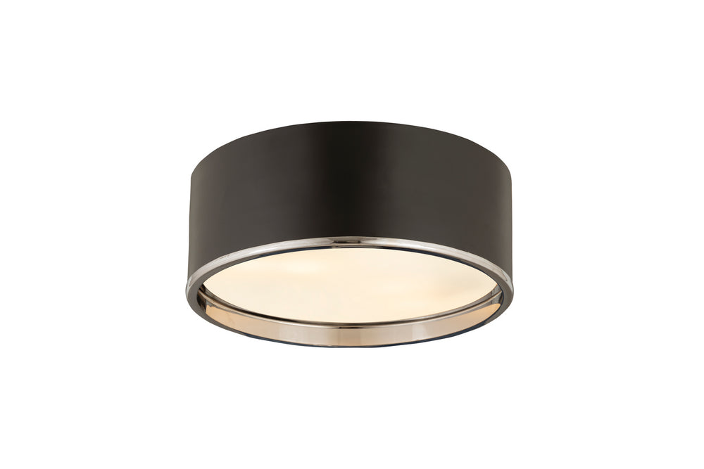 Z-Lite Canada - 2303F3-MB-CH - Three Light Flush Mount - Arlo - Matte Black + Chrome