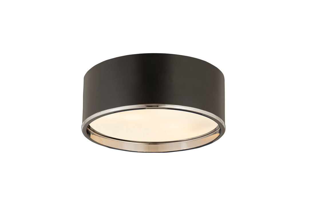 Z-Lite Canada - 2303F3-MB-CH - Three Light Flush Mount - Arlo - Matte Black + Chrome