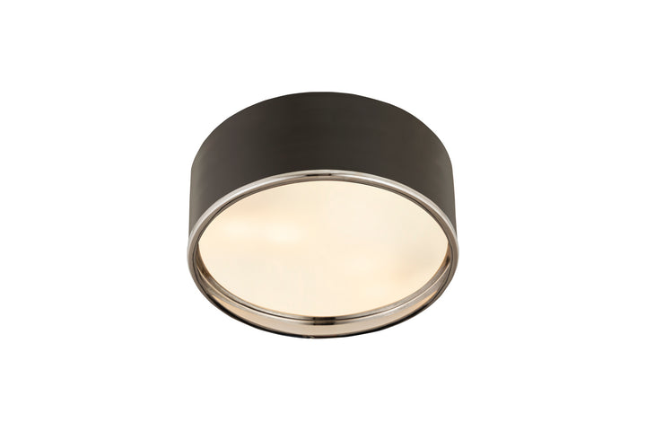Z-Lite Canada - 2303F3-MB-CH - Three Light Flush Mount - Arlo - Matte Black + Chrome
