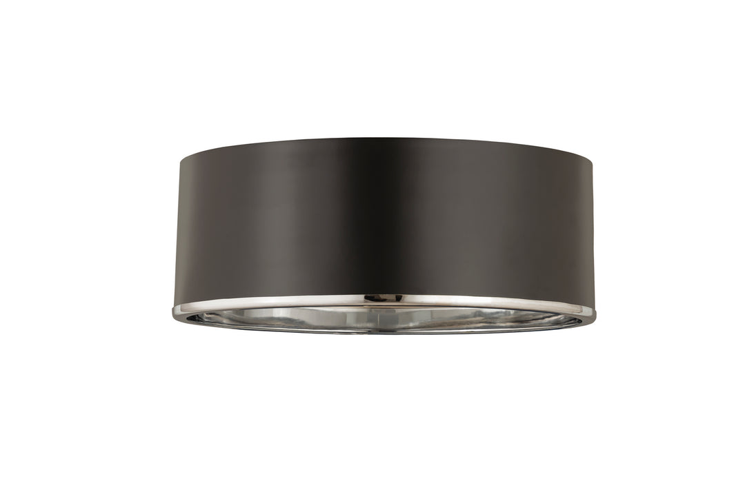 Z-Lite Canada - 2303F3-MB-CH - Three Light Flush Mount - Arlo - Matte Black + Chrome
