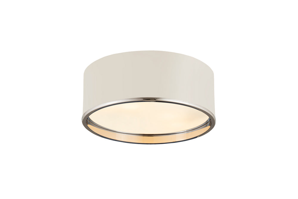 Z-Lite Canada - 2303F3-MW-CH - Three Light Flush Mount - Arlo - Matte White + Chrome