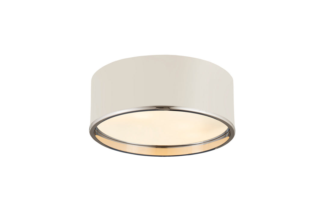 Z-Lite Canada - 2303F3-MW-CH - Three Light Flush Mount - Arlo - Matte White + Chrome