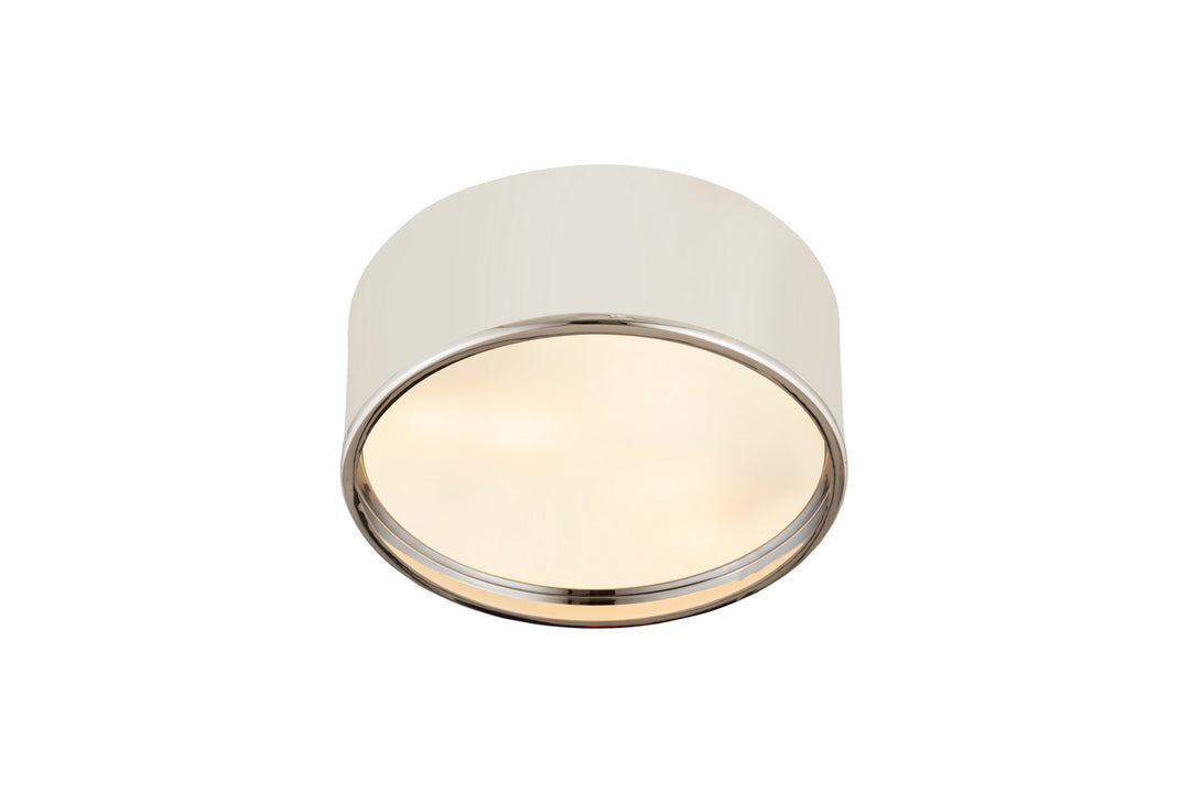 Z-Lite Canada - 2303F3-MW-CH - Three Light Flush Mount - Arlo - Matte White + Chrome