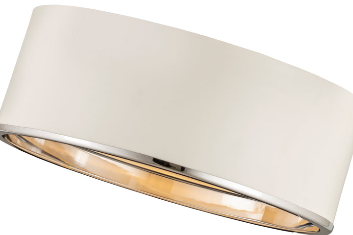Z-Lite Canada - 2303F3-MW-CH - Three Light Flush Mount - Arlo - Matte White + Chrome