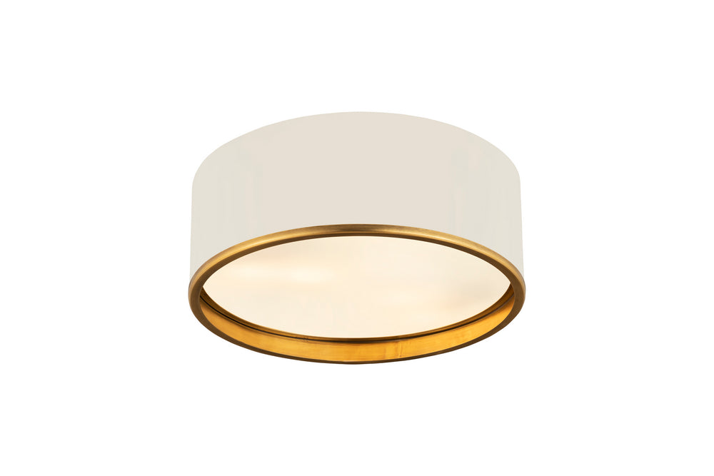 Z-Lite Canada - 2303F3-MW-RB - Three Light Flush Mount - Arlo - Matte White + Rubbed Brass