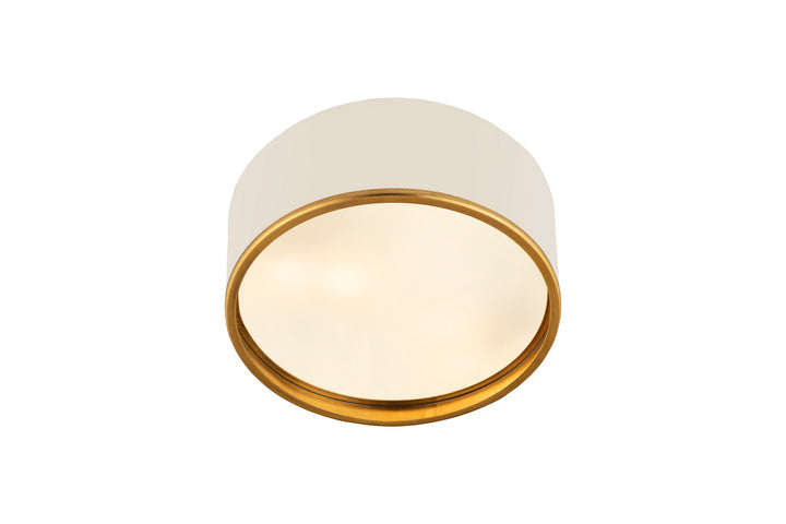 Z-Lite Canada - 2303F3-MW-RB - Three Light Flush Mount - Arlo - Matte White + Rubbed Brass