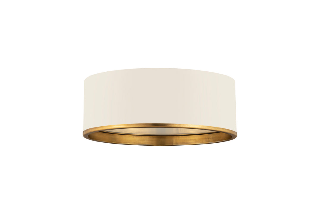 Z-Lite Canada - 2303F3-MW-RB - Three Light Flush Mount - Arlo - Matte White + Rubbed Brass