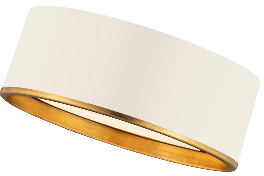 Z-Lite Canada - 2303F3-MW-RB - Three Light Flush Mount - Arlo - Matte White + Rubbed Brass