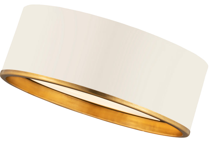 Z-Lite Canada - 2303F3-MW-RB - Three Light Flush Mount - Arlo - Matte White + Rubbed Brass