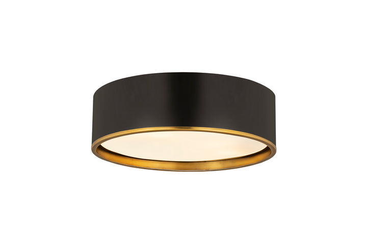 Z-Lite Canada - 2303F4-MB-RB - Four Light Flush Mount - Arlo - Matte Black + Rubbed Brass
