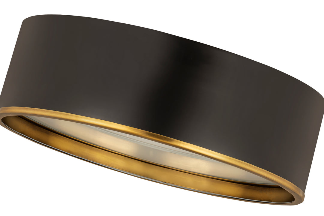Z-Lite Canada - 2303F4-MB-RB - Four Light Flush Mount - Arlo - Matte Black + Rubbed Brass