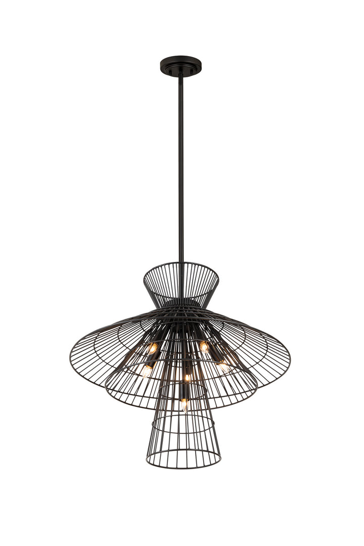 Z-Lite Canada - 6015-6MB - Six Light Chandelier - Alito - Matte Black