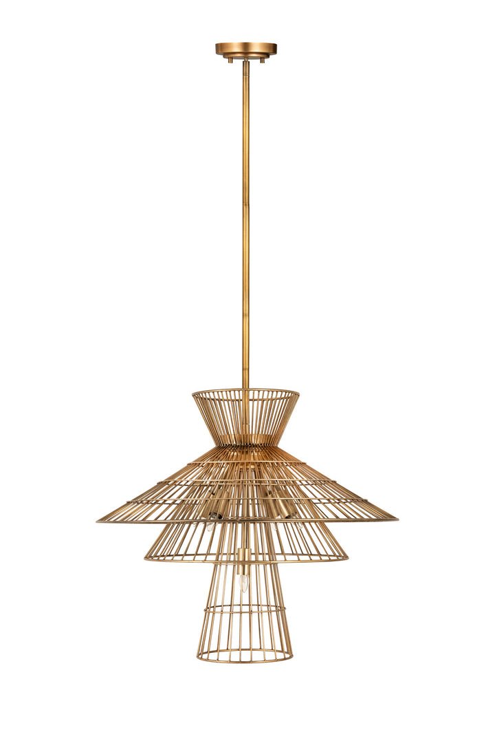 Z-Lite Canada - 6015-6RB - Six Light Chandelier - Alito - Rubbed Brass