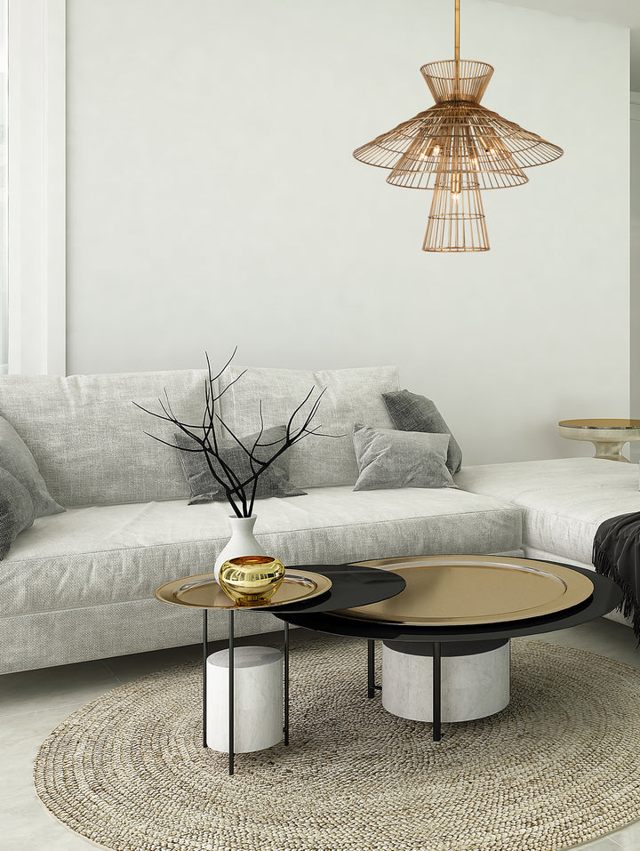 Z-Lite Canada - 6015-6RB - Six Light Chandelier - Alito - Rubbed Brass