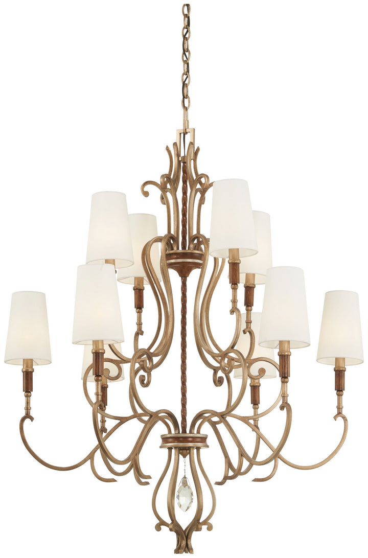 Metropolitan - N6558-690 - Ten Light Chandelier - Magnolia Manor - Pale Gold W/ Distressed Bronze