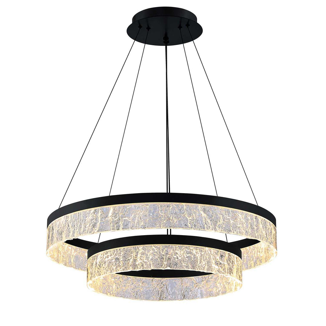 Arctic Ice LED Pendant in Black Kendal Canada