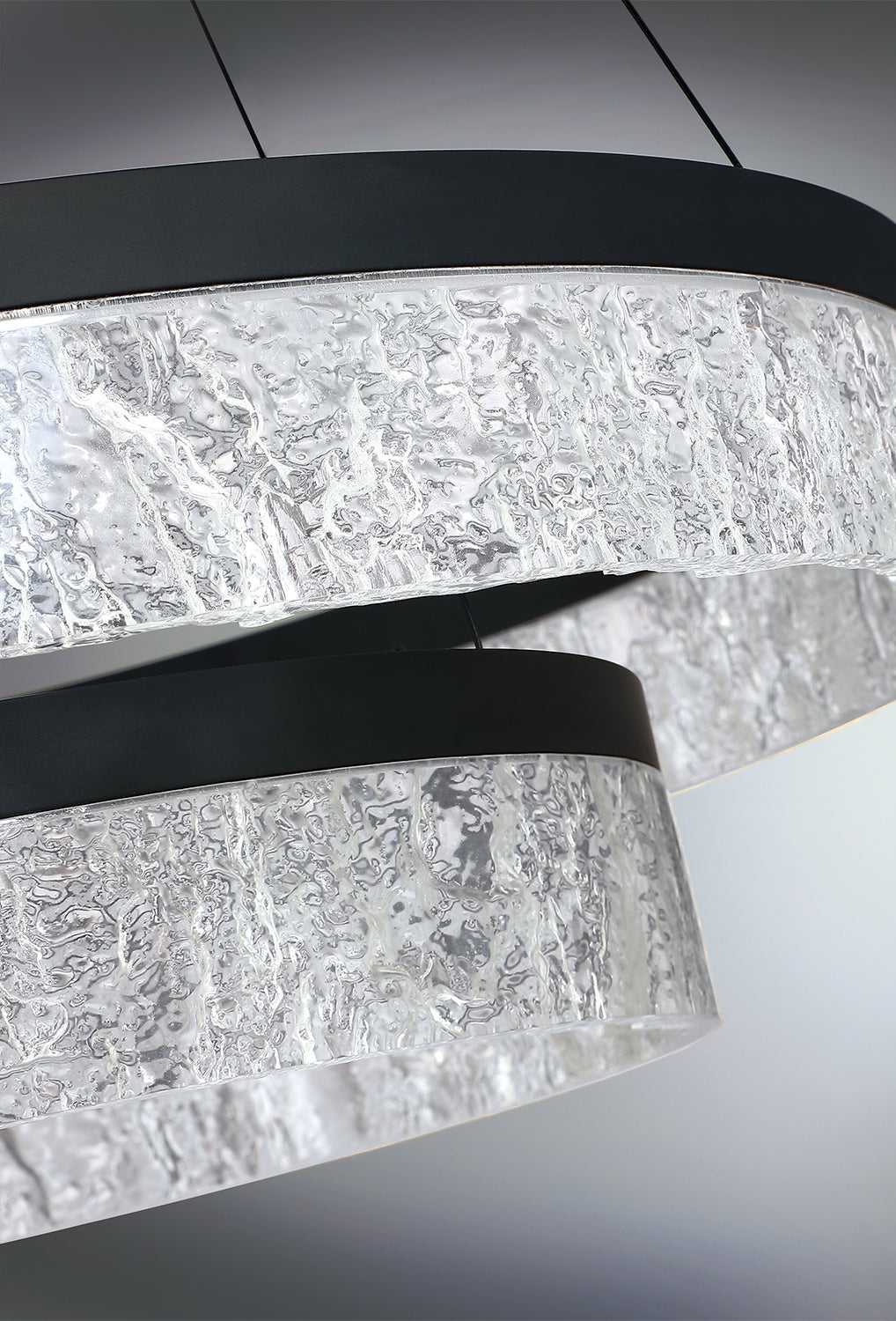 Arctic Ice LED Pendant in Black Kendal Canada