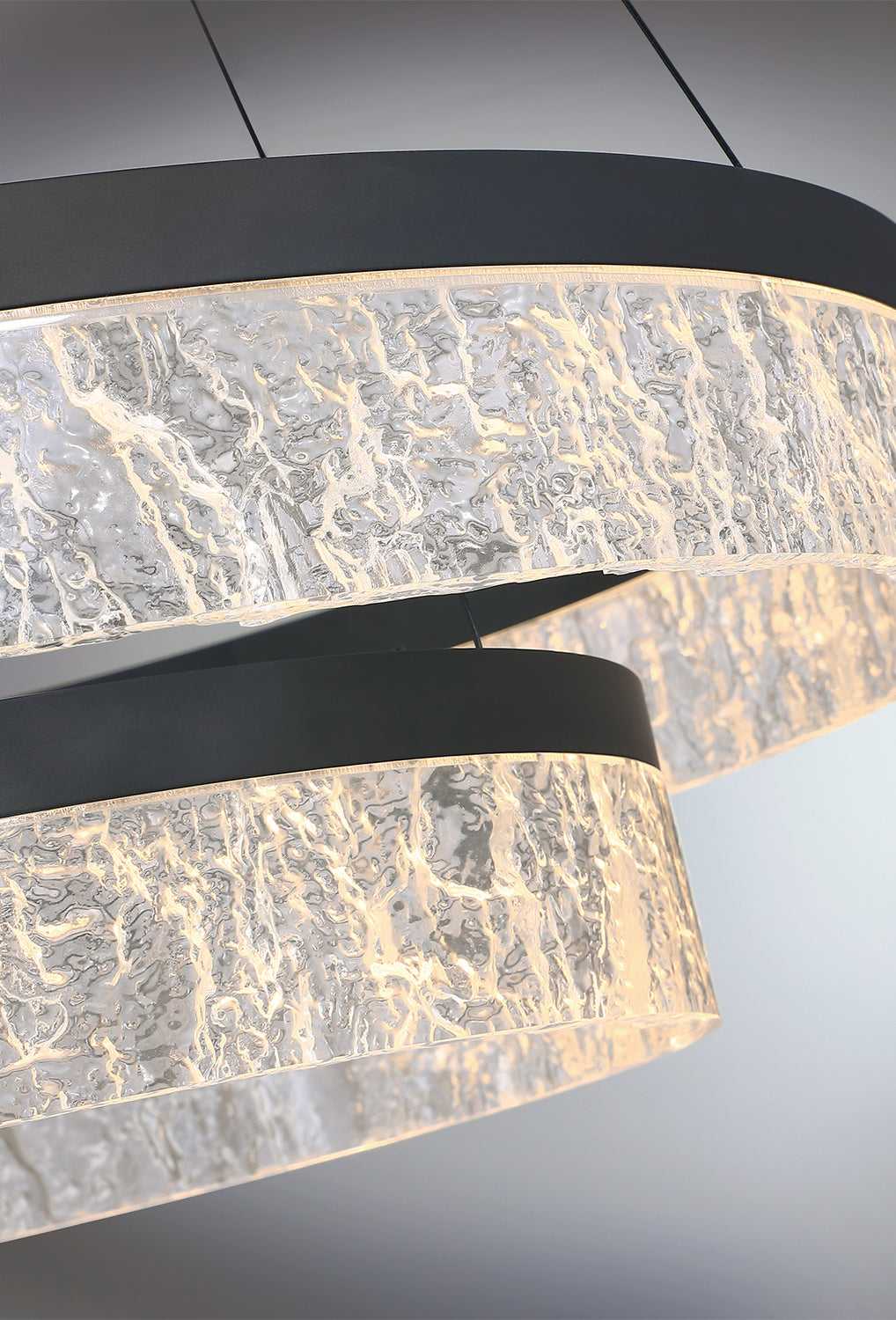 Arctic Ice LED Pendant in Black Kendal Canada