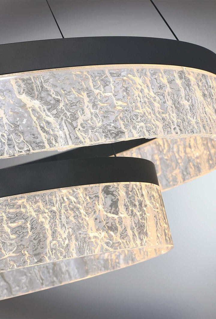 Arctic Ice LED Pendant in Black Kendal Canada