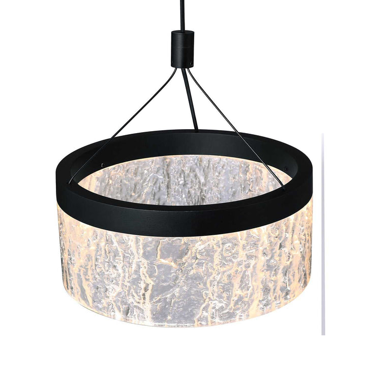 Arctic Ice LED Pendant in Black Kendal Canada