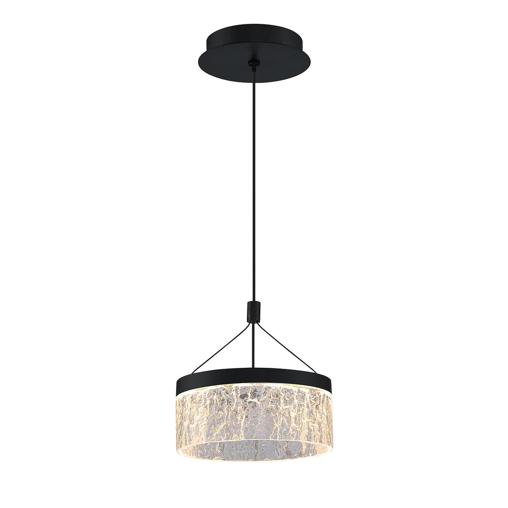 Arctic Ice LED Pendant in Black Kendal Canada