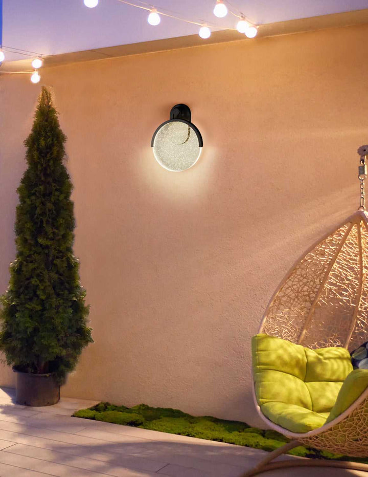 Acryluxe LED Outdoor Wall Sconce in Matte Black Justice Designs