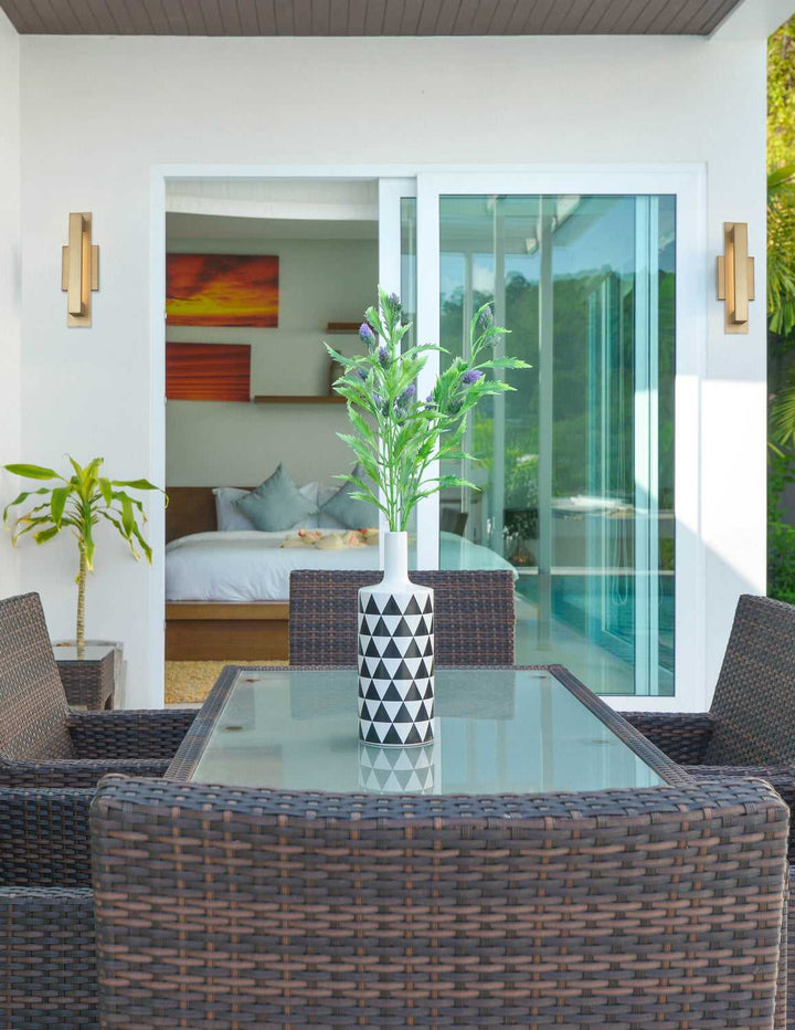 Catalina LED Outdoor Wall Sconce in Burnished Gold Justice Designs