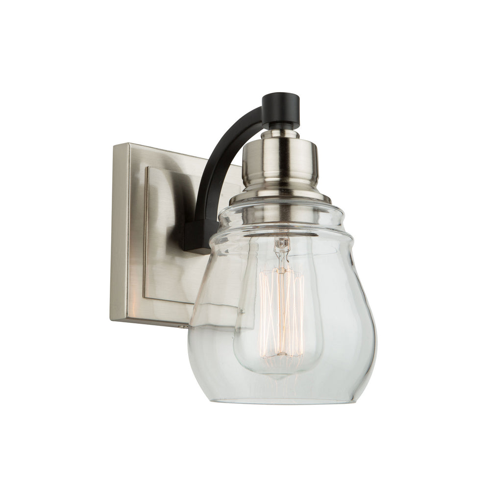 Artcraft Canada - AC11681NB - One Light Vanity - Nelson - Black and Brushed Nickel