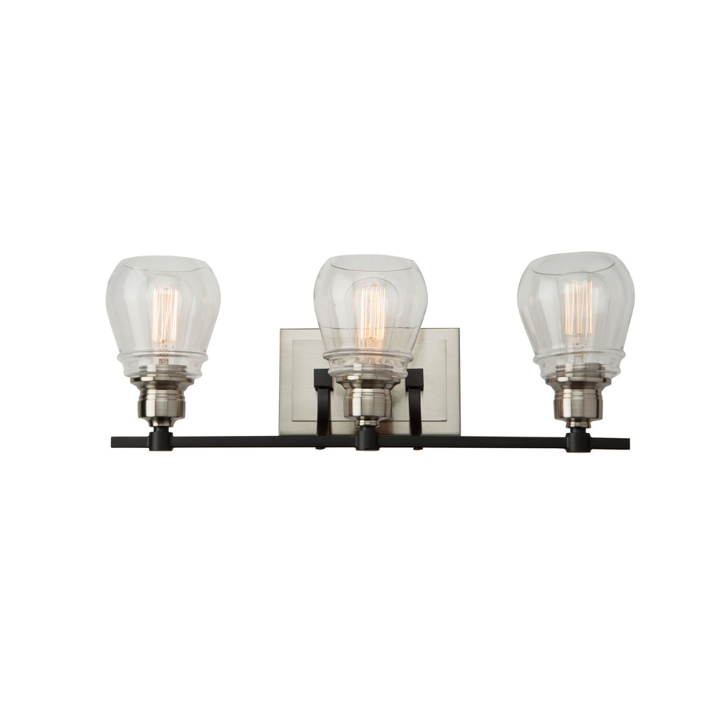 Artcraft Canada - AC11683NB - Three Light Vanity - Nelson - Black and Brushed Nickel