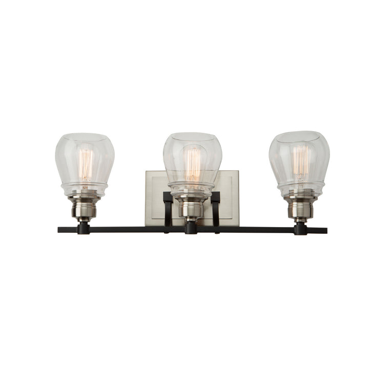 Artcraft Canada - AC11683NB - Three Light Vanity - Nelson - Black and Brushed Nickel