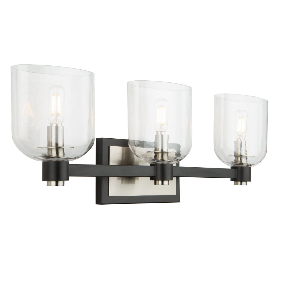 Artcraft Canada - AC11693NB - Three Light Vanity - Lyndon - Black and Brushed Nickel