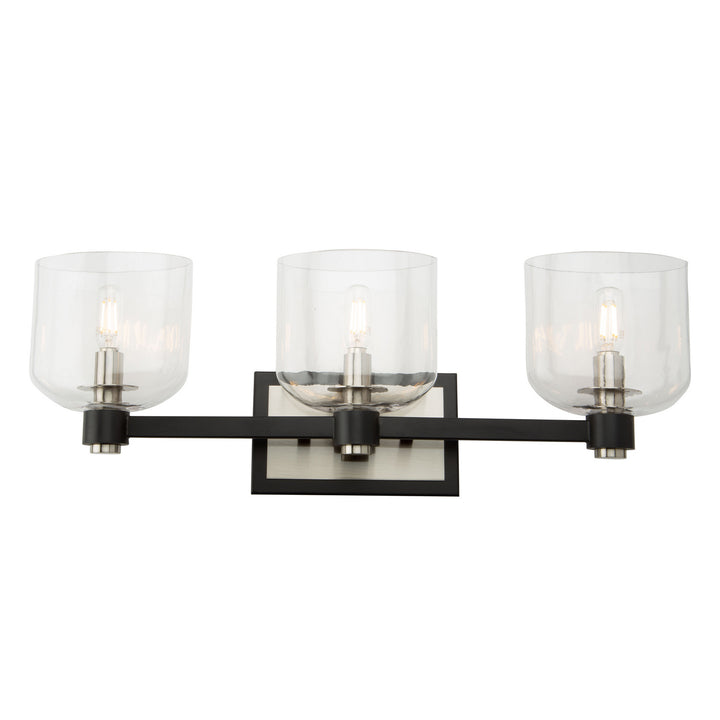 Artcraft Canada - AC11693NB - Three Light Vanity - Lyndon - Black and Brushed Nickel
