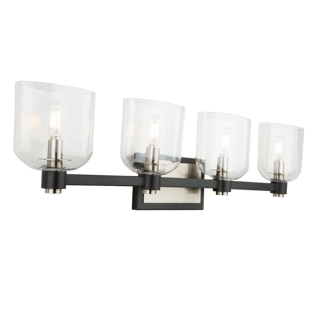 Artcraft Canada - AC11694NB - Four Light Vanity - Lyndon - Black and Brushed Nickel