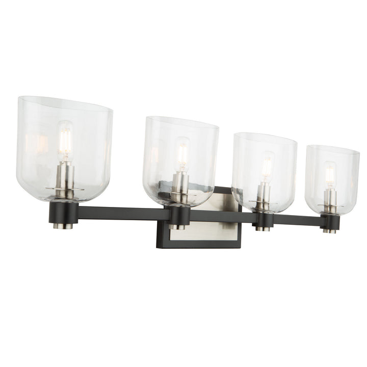 Artcraft Canada - AC11694NB - Four Light Vanity - Lyndon - Black and Brushed Nickel