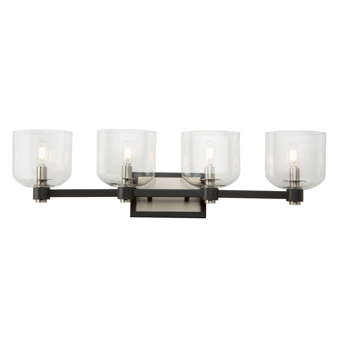 Artcraft Canada - AC11694NB - Four Light Vanity - Lyndon - Black and Brushed Nickel