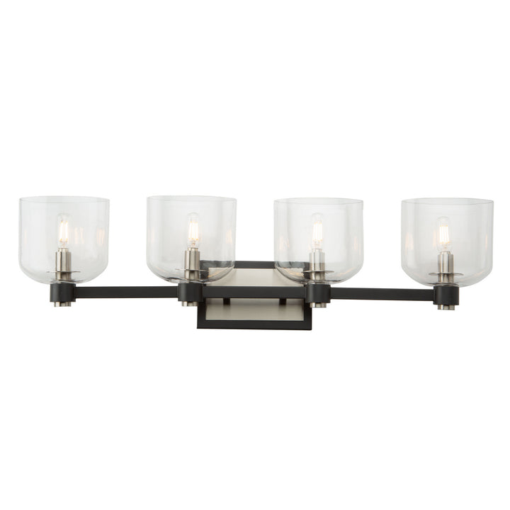 Artcraft Canada - AC11694NB - Four Light Vanity - Lyndon - Black and Brushed Nickel