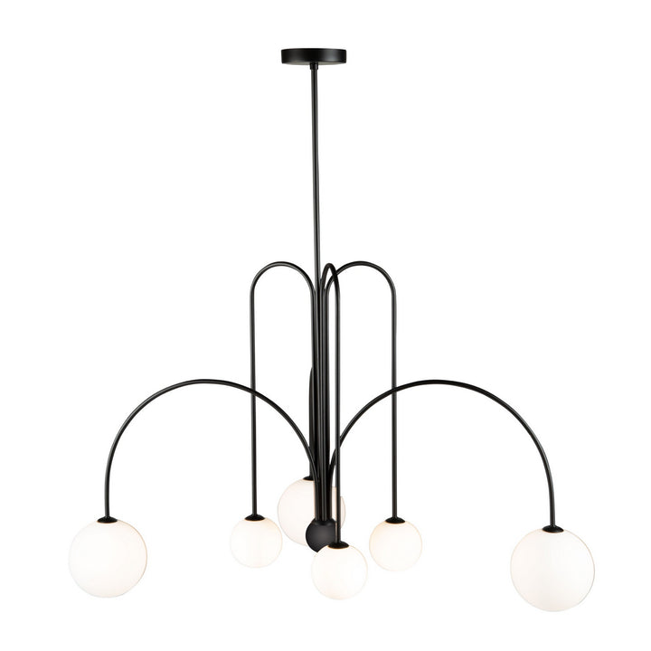 Artcraft Canada - AC6656BK - LED Chandelier - Comet - Semi Matte Black