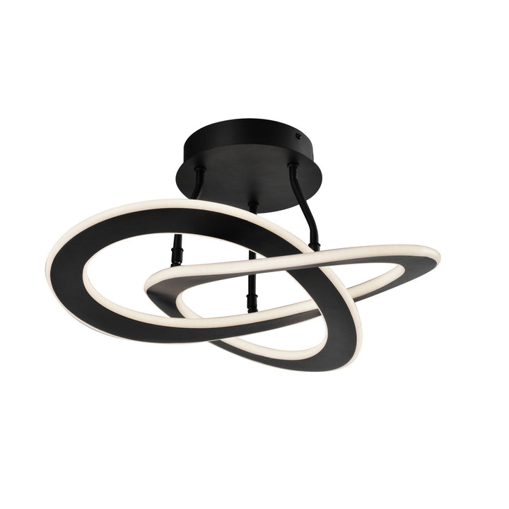 Artcraft Canada - AC7078BK - LED Semi-Flush Mount - Wave - Black